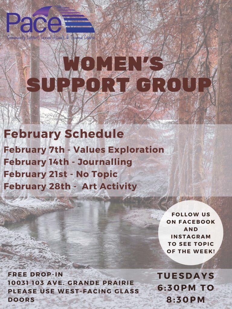 Women's Support Group February Schedule
